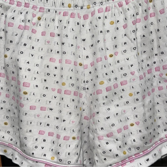Roller Rabbit x Little Words Project Love & Letters print shorts pajamas pima - Picture 6 of 7